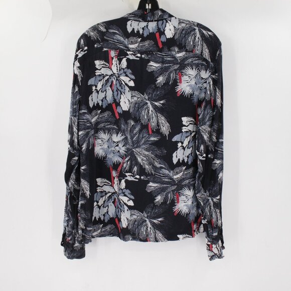 All saints shirt men's small Monteverde floral printed poplin viscose casual fun - Picture 9 of 14